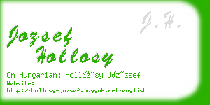 jozsef hollosy business card
